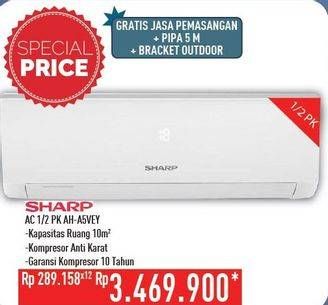 Promo Harga SHARP AH-A5VEY | AC 1/2PK  - Hypermart