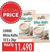 Promo Harga Luwak White Koffie per 10 sachet 20 gr - Hypermart