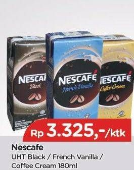 Promo Harga Nescafe Ready to Drink Black, French Vanilla, Coffee Cream 200 ml - TIP TOP