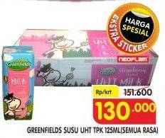 Promo Harga GREENFIELDS UHT Strawberry per 40 pcs 125 ml - Superindo