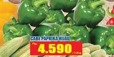 Promo Harga Cabe Paprika Hijau per 100 gr - Hari Hari