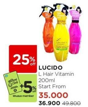Promo Harga Lucido-l Hair Vitamin Spray 200 ml - Watsons