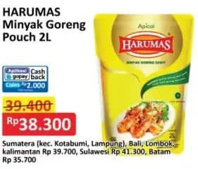 Promo Harga Harumas Minyak Goreng 2000 ml - Alfamart