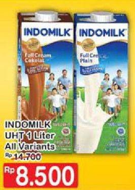 Promo Harga INDOMILK Susu UHT 1000 ml - Hypermart