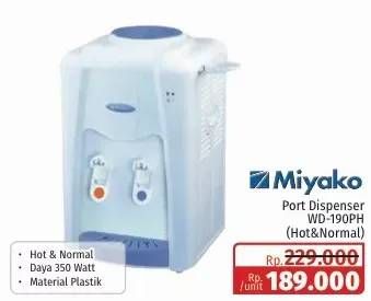 Promo Harga Miyako WD-190 PH | Water Dispenser 3500 ml - Lotte Grosir