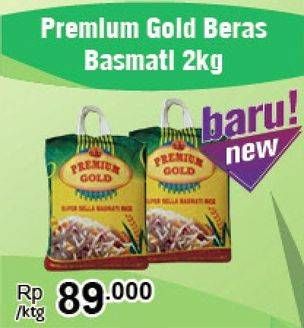 Promo Harga Premium Gold Beras Basmati 2 kg - Carrefour