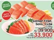 Promo Harga Salmon Fillet per 100 gr - LotteMart