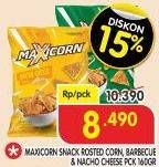 Promo Harga MAXICORN Snack Barbecue, Nacho Cheese, Roasted Corn 150 gr - Superindo