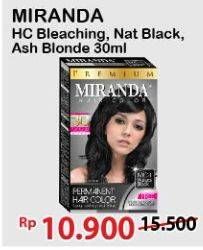 Promo Harga MIRANDA Hair Color MC1 Natural Black, MC16 Ash Blonde 30 ml - Alfamart