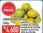 Promo Harga Jeruk Medan Super per 100 gr - Hypermart