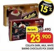 Promo Harga Colatta Compound Milk, Dark, White 250 gr - Superindo