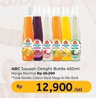 Promo Harga ABC Syrup Squash Delight 460 ml - Carrefour