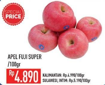 Promo Harga Apel Fuji Super per 100 gr - Hypermart