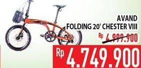 Promo Harga AVAND Folding Bike 20" Chester VIII  - Hypermart