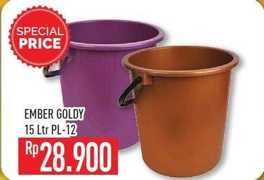 Promo Harga Ember Goldy PL-12 15 ltr - Hypermart