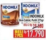 Promo Harga INDOMILK Susu Kental Manis Cokelat, Plain 370 gr - Hypermart