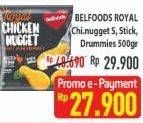 Promo Harga BELFOODS Royal Nugget S, Stick, Drummies 500 gr - Hypermart