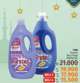 Promo Harga YURI PORSTEX Pembersih Porselen Biru 2000 ml - LotteMart