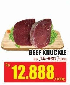 Promo Harga Beef Knuckle (Daging Inside) per 100 gr - Hari Hari