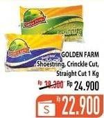 Promo Harga GOLDEN FARM French Fries Crinkle, Shoestring, Straight 1000 gr - Hypermart