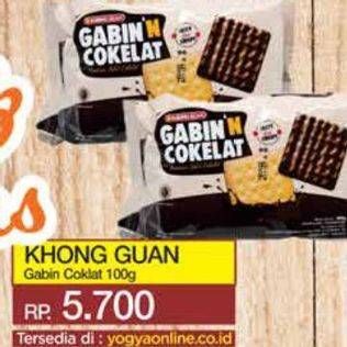 Promo Harga Khong Guan Gabin Coklat 100 gr - Yogya