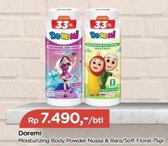 Promo Harga Doremi Moisturizing Body Powder Soft Floral, Nussa Rara 75 gr - TIP TOP