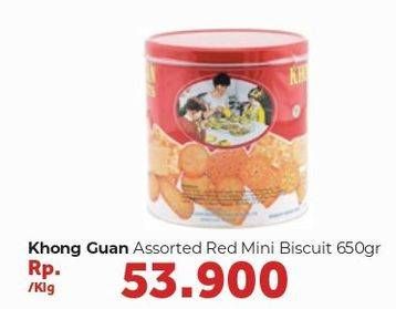 Promo Harga KHONG GUAN Assorted Biscuit Red 650 gr - Carrefour