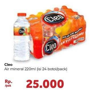 Promo Harga CLEO Air Minum per 24 botol 220 ml - Carrefour