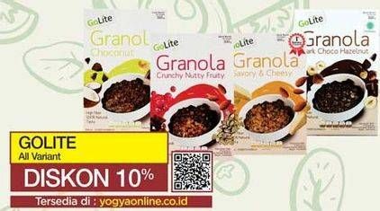 Promo Harga GOLITE Granola All Variants 300 gr - Yogya