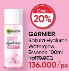 Promo Harga GARNIER Sakura Glow Hyaluron Water Glow Essence 100 ml - Guardian