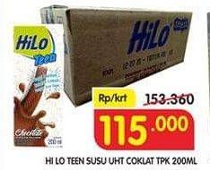 Promo Harga HILO Teen Ready To Drink Coklat 200 ml - Superindo