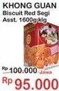 Promo Harga KHONG GUAN Assorted Biscuit Red Persegi 1600 gr - Indomaret