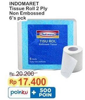 Promo Harga Indomaret Tissue Roll 2 Ply Non Embossed 6 roll - Indomaret