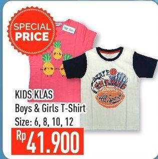 Promo Harga KIDS KLAS Boy T-Shirt SS 6, 8, 10, 12  - Hypermart