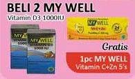 Promo Harga MY WELL Vitamin D3 1000 IU 20 pcs - Alfamidi