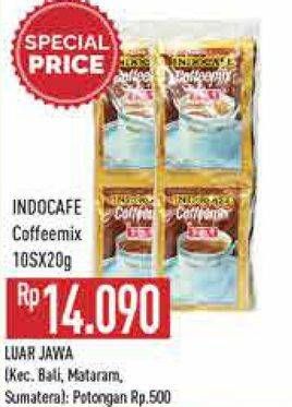 Promo Harga Indocafe Coffeemix 3in1 per 10 sachet 20 gr - Hypermart