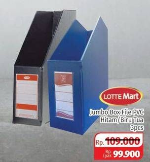Promo Harga LOTTEMART Box File Karton Biru Tua per 3 pcs - Lotte Grosir
