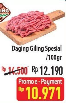 Promo Harga Daging Giling Sapi Spesial per 100 gr - Hypermart