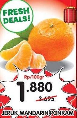 Promo Harga Jeruk Mandarin Shantang per 100 gr - Superindo