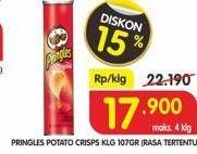 Promo Harga PRINGLES Potato Crisps 107 gr - Superindo