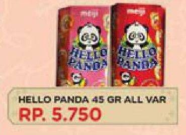 Promo Harga MEIJI HELLO PANDA Biscuit All Variants 45 gr - Hypermart