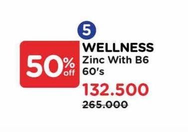 Promo Harga Wellness Zinc With Vitamin B6  - Watsons