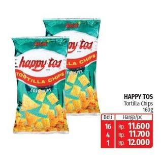 Promo Harga Happy Tos Tortilla Chips Hijau 160 gr - Lotte Grosir