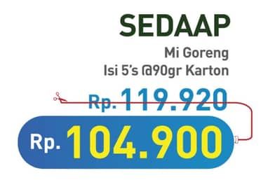 Promo Harga Sedaap Mie Goreng Original per 40 pcs 90 gr - Hypermart