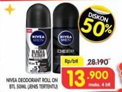 Promo Harga Nivea Deo Roll On 50 ml - Superindo