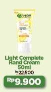 Promo Harga GARNIER Light Complete Nourishing Hand Cream 50 ml - Alfamart