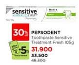 Promo Harga Pepsodent Pasta Gigi Sensitive Expert Fresh 100 gr - Watsons