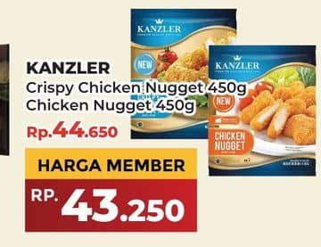 Promo Harga Kanzler Chicken Nugget Crispy, Original 450 gr - Yogya