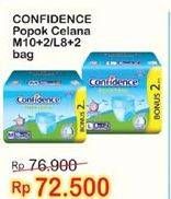 Promo Harga Confidence Adult Diapers Pants M10+2, L8+2  - Indomaret