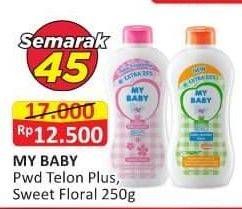 Promo Harga My Baby Baby Powder Telon Plus, Sweet Floral 250 gr - Alfamart